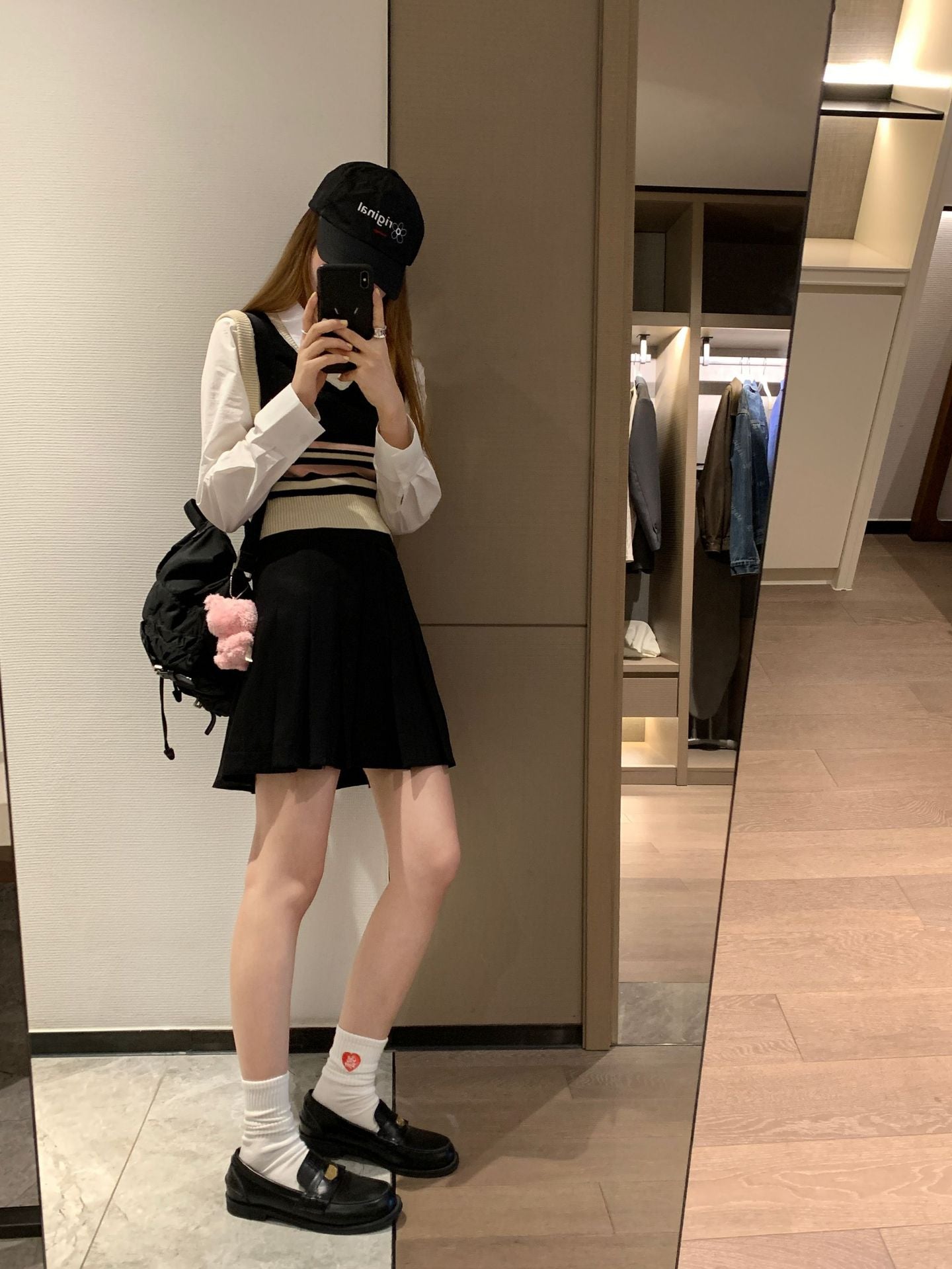 🆕復古百褶西裝半身裙、小個子高腰A字短裙