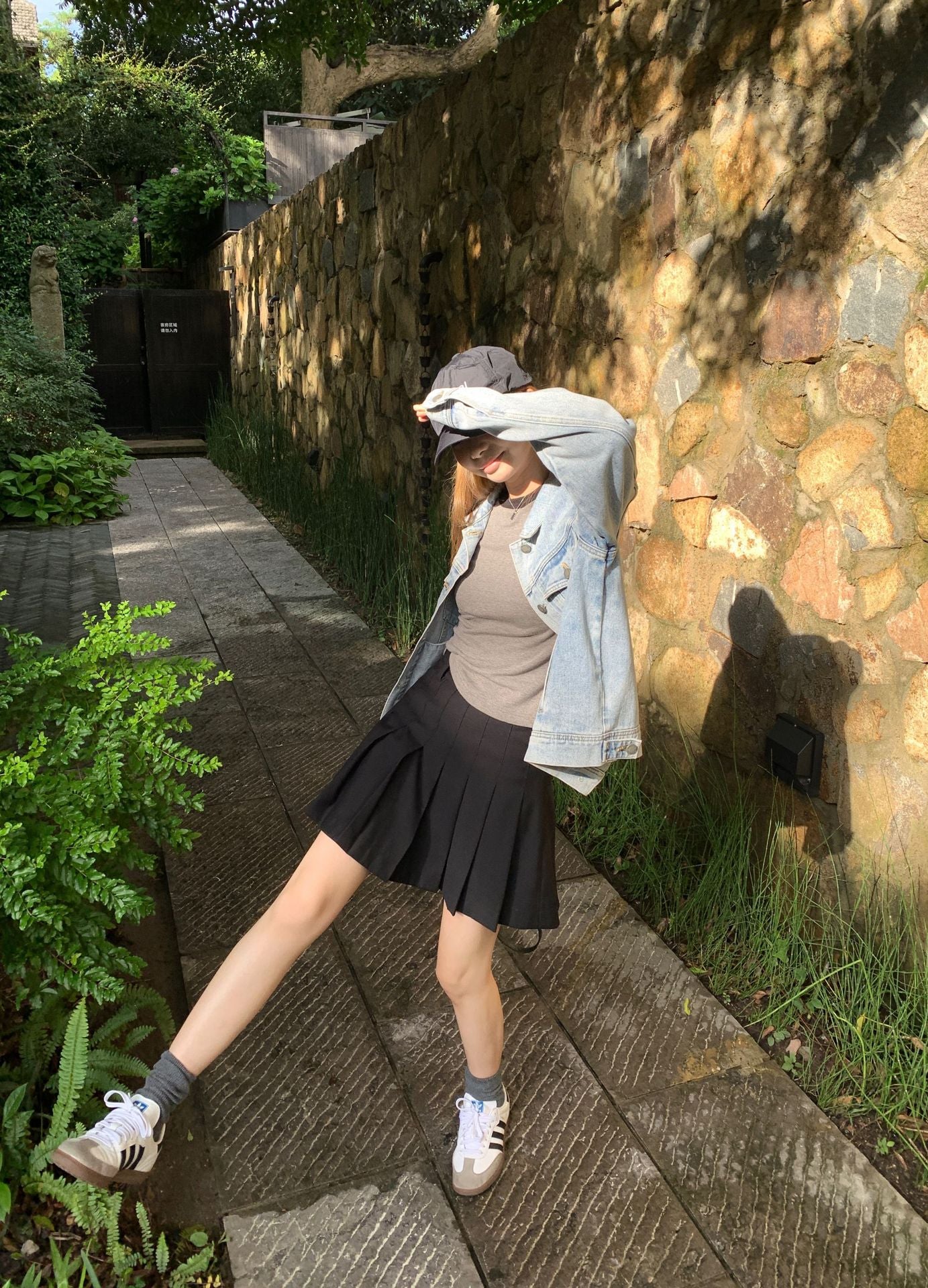 🆕復古百褶西裝半身裙、小個子高腰A字短裙